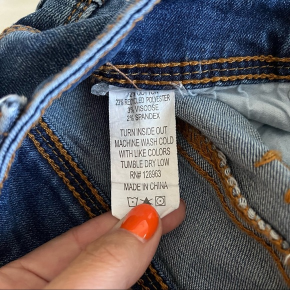 Indigo Rein Distressed Skinny Jeans. Juniors Size 0/23 Mid-Rise Full-Length. - Picture 12 of 12